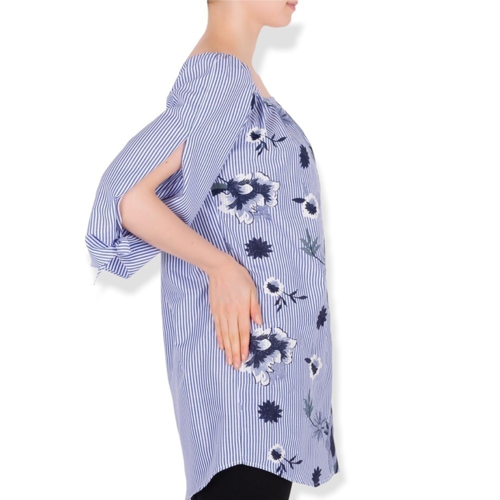 Joseph Ribkoff Blue/White Tunic - Picture 2 of 5